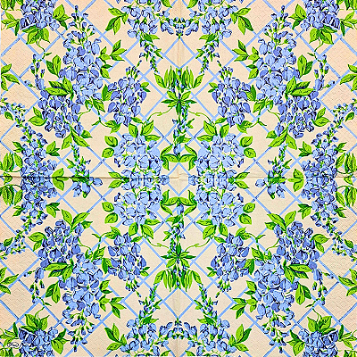 Guardanapo para Decoupage 33x33 Flores na Treliça