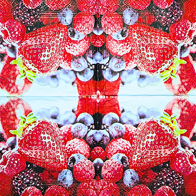 Guardanapo para Decoupage 33x33 Frutas Vermelhas