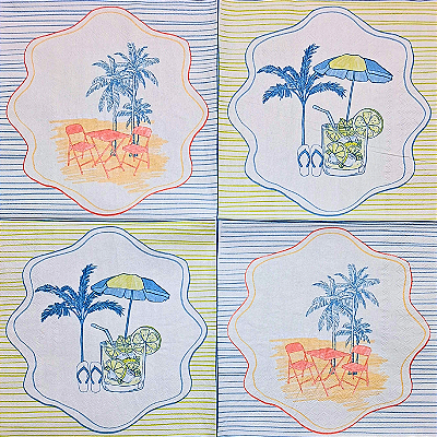 Guardanapo para Decoupage 33x33 Verão na Praia