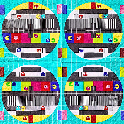 Guardanapo para Decoupage 33x33 Pac-Man