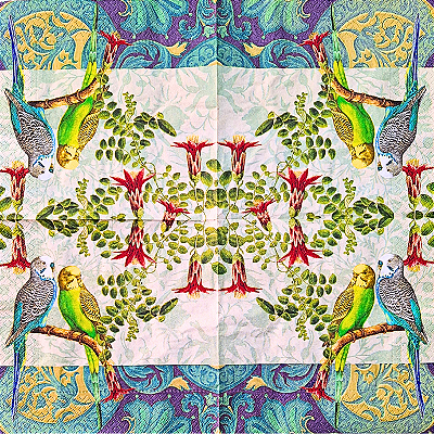 Guardanapo para Decoupage 33x33 Periquito Australiano