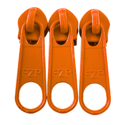 Cursor Para Zíper Nº5 com 3 Unidades Cor Laranja