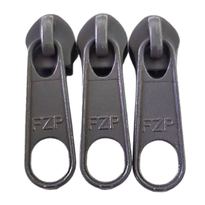 Cursor Para Zíper Nº5 com 3 Unidades Cor Cinza