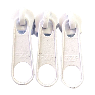 Cursor Para Zíper Nº5 com 3 Unidades Cor Branco