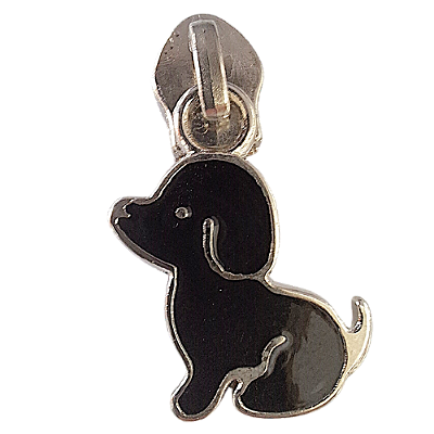 Cursor Resinado para Zíper Nº5 Cachorro Preto