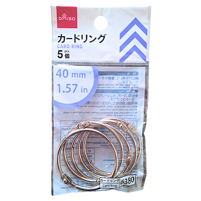 Argola Organizadora 40mm Prata 5 Unidades Daiso