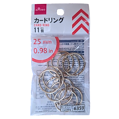 Argola Organizadora 25mm Prata 11 Unidades Daiso