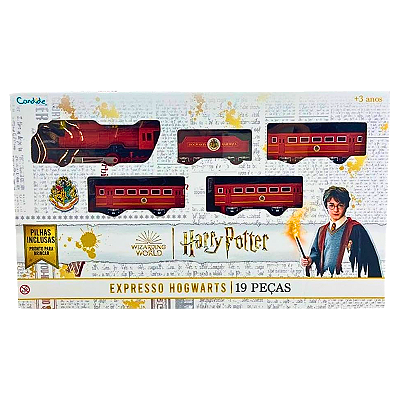 Trem Harry Potter Expresso Hogwarts com 19 Peças