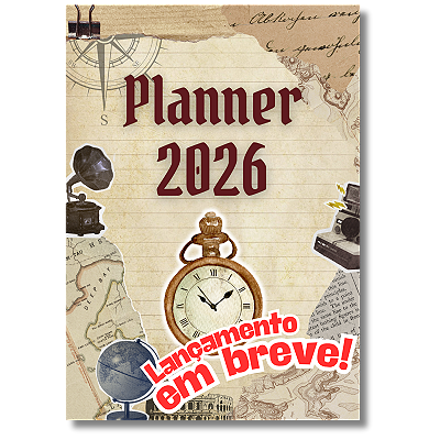 Planner Pessoal 2026 em PDF Tema Vintage