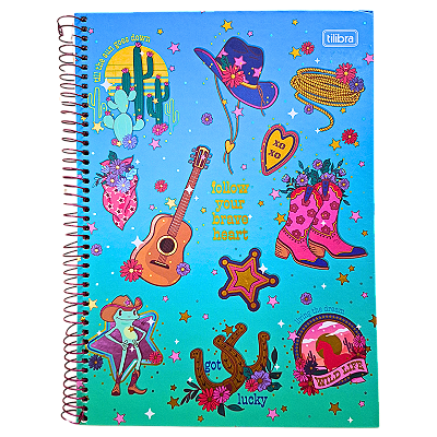 Caderno Universitário 1 Matéria 80 Folhas Boiadeira