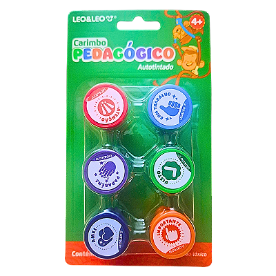 Carimbo Pedagógico Autotintado 6 Unidades