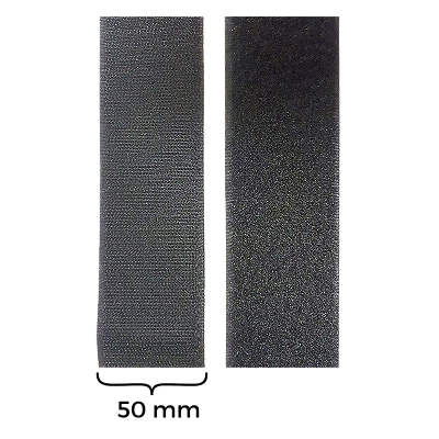 Velcro Fecho de Contato 50mm Preto 1 Metro