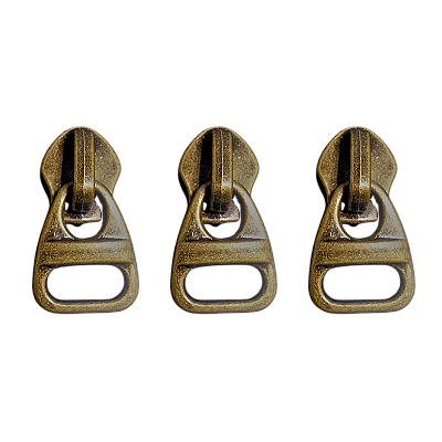 Cursor Passa Fita Para Zíper Nº5 com 3 Unidades Cor Ouro Velho