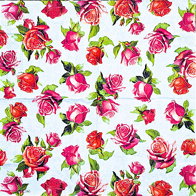Guardanapo para Decoupage 33x33 Rosas da Alemanha