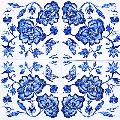 Guardanapo para Decoupage 33x33 Peônias da Princesa