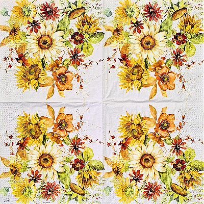 Guardanapo para Decoupage 33x33 Flores de Verão