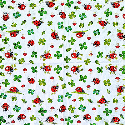 Guardanapo para Decoupage 33x33 Joaninhas