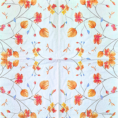 Guardanapo para Decoupage 33x33 Jardim Minimalista