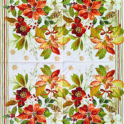 Guardanapo para Decoupage 33x33 Floral Natalino