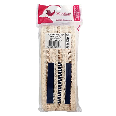 Ponto Palito 20mm x 10m 100% Algodão São José Cor 26 Cru