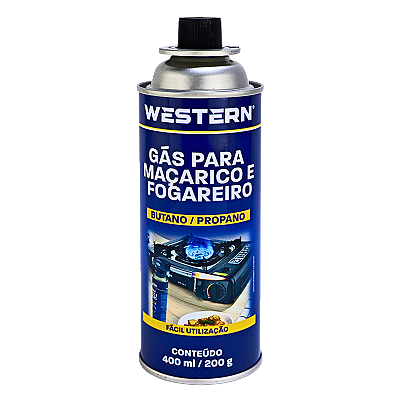 Cartucho de Gás 400ml 227g para Maçarico e Fogareiro Western
