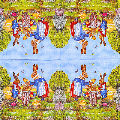 Guardanapo para Decoupage 33x33 Páscoa Vintage Modelo 2