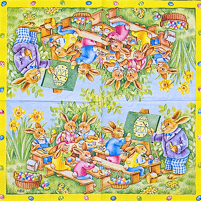 Guardanapo para Decoupage 33x33 Páscoa Vintage Modelo 3