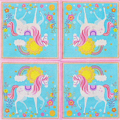 Guardanapo para Decoupage 33x33 Unicórnio Modelo 3