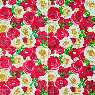 Guardanapo para Decoupage 33x33 Mar de Rosas Modelo 2