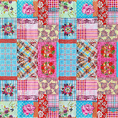 Guardanapo para Decoupage 33x33 Patchwork Floral