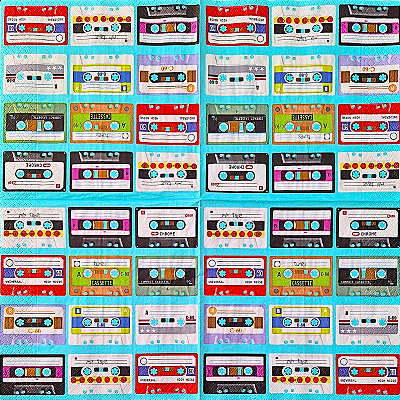 Guardanapo para Decoupage 33x33 Tema Fitas K7