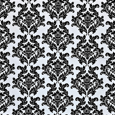 Guardanapo para Decoupage 33x33 Arabesco Preto em Fundo Branco