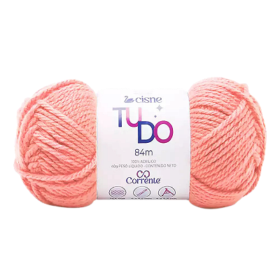 Novelo de Lã para Tricô Crochê 40g 84m Cisne Tudo Cor 219 Coats