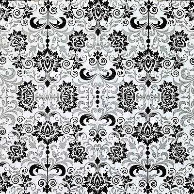 Guardanapo para Decoupage 33x33 Arabesco Preto e Cinza