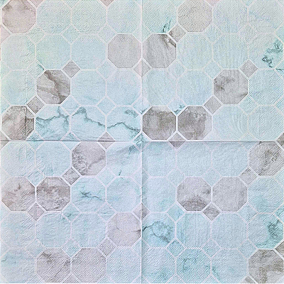 Guardanapo para Decoupage 33x33 Tema Geométrico Marmorizado