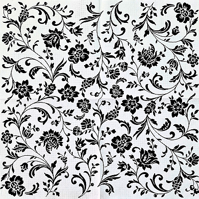 Guardanapo para Decoupage 33x33 Arabesco Floral Clássico