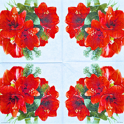 Guardanapo para Decoupage 33x33 Flores de Hibisco