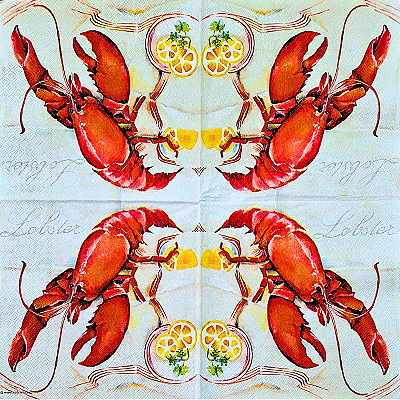 Guardanapo para Decoupage 33x33 Lagosta