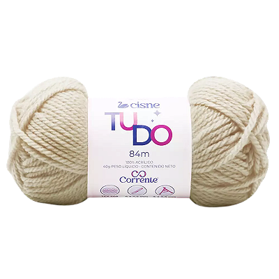 Novelo de Lã para Tricô Crochê 40g 84m Cisne Tudo Cor 803 Coats