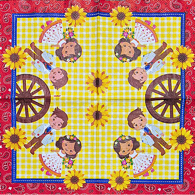 Guardanapo para Decoupage 25x25 Tema Festa Junina Modelo 2