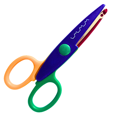 Tesoura Decorativa 13.5cm Padrão Zíper