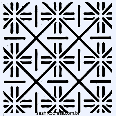 Gabarito para Bordado Sashiko 10cm x 10cm em Stencil Modelo 36