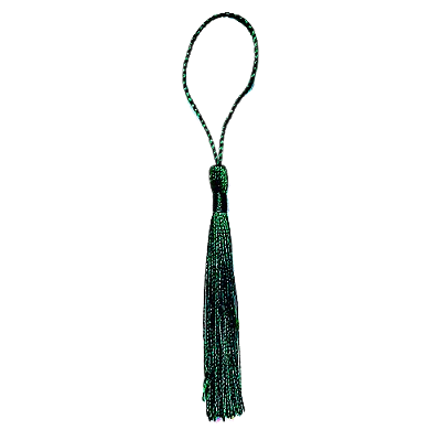 Tassel de Seda para Artesanato 13cm 3 Unidades Verde Escuro