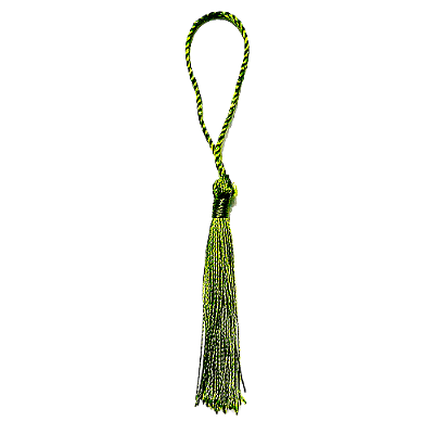 Tassel de Seda para Artesanato 13cm 3 Unidades Verde