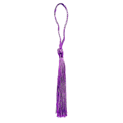 Tassel de Seda para Artesanato 13cm 3 Unidades Lilás
