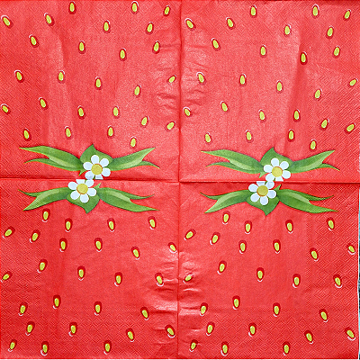 Guardanapo para Decoupage 33x33 Textura de Morango