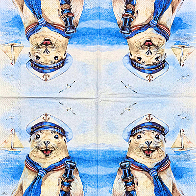 Guardanapo para Decoupage 33x33 Capitão Charlie