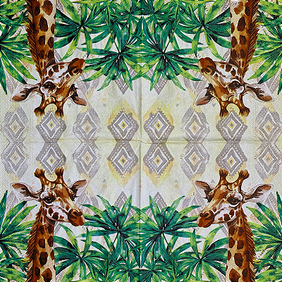 Guardanapo para Decoupage 33x33 Girafa