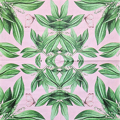 Guardanapo para Decoupage 33x33 Borboleta Rosa