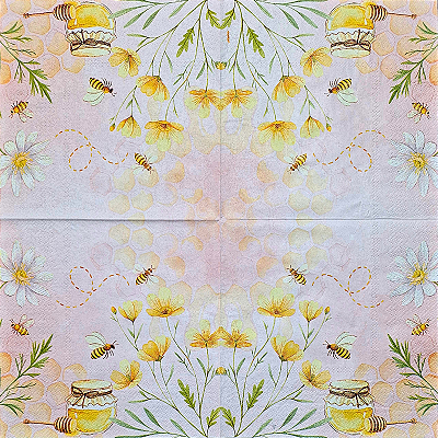 Guardanapo para Decoupage 33x33 Mel de Abelha